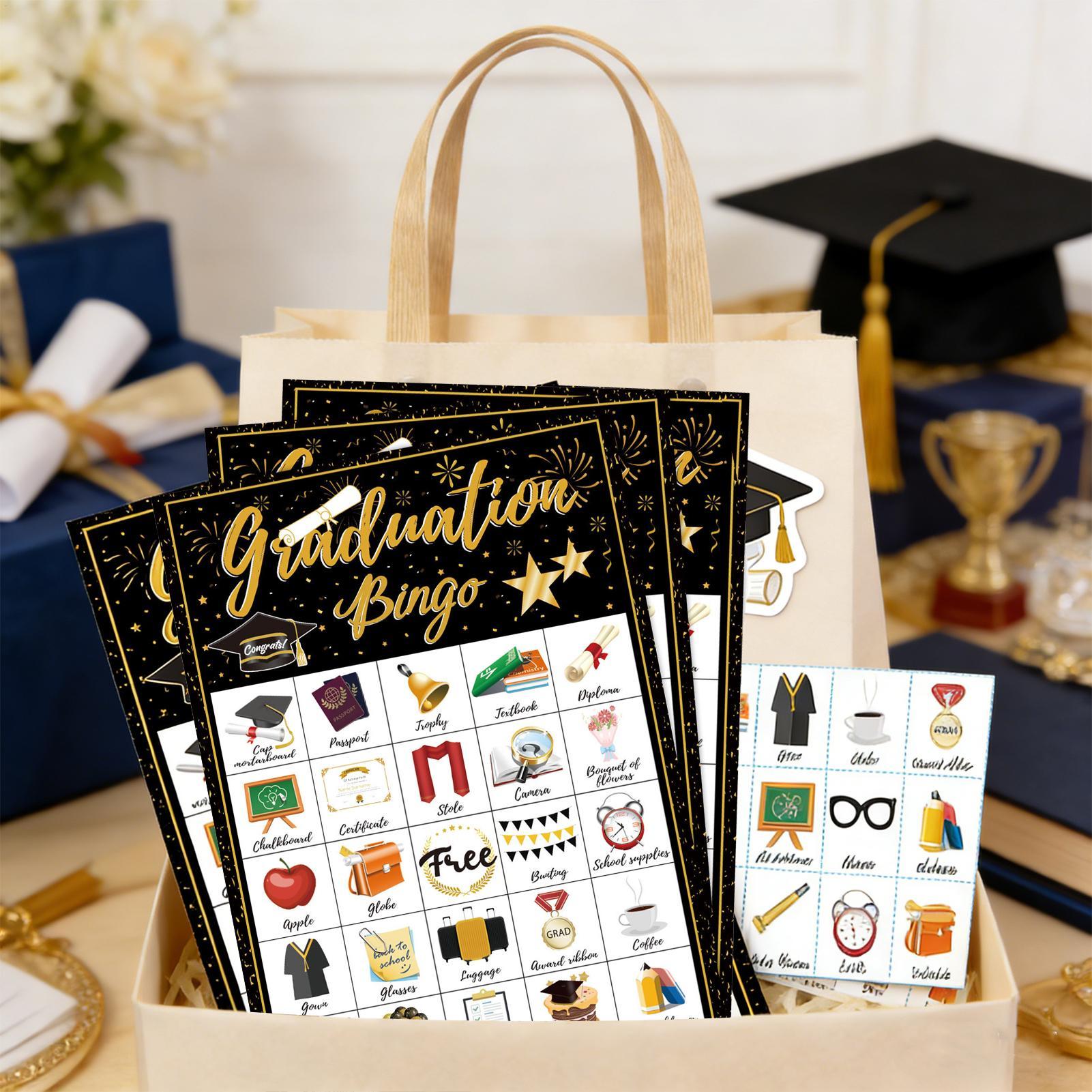 Party Games Bingo - Afstudeer Bingo Spelkaarten 24-speler Grad Party