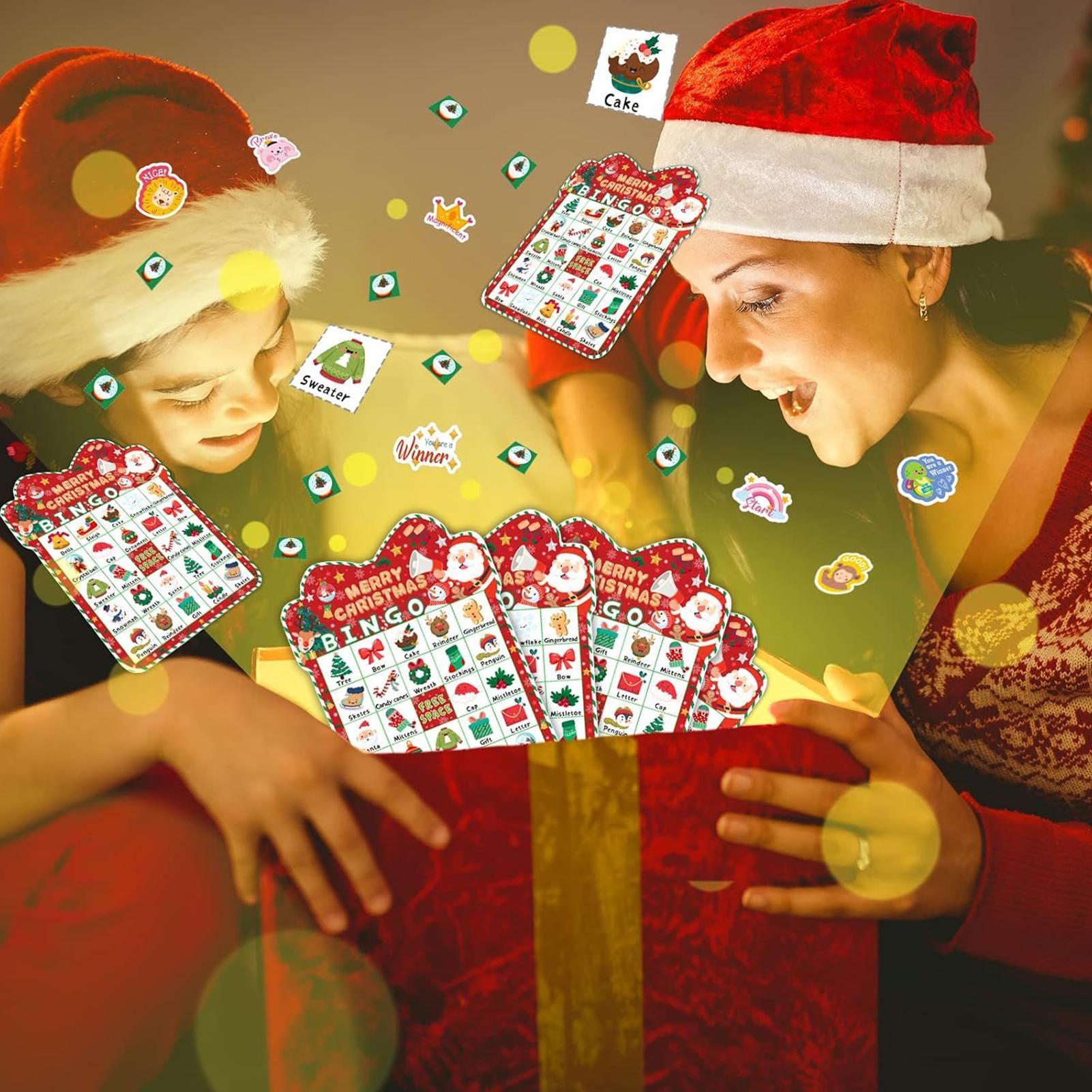 Party Games Bingo - Kerst Bingo Kaarten Kinderen Kerst Bingo
