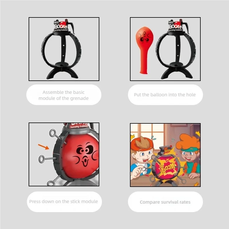 Party Games For 3 People - Hot-selling grappig ballonknal-spel, Mr. Explosion ballonknal-speelgoed,