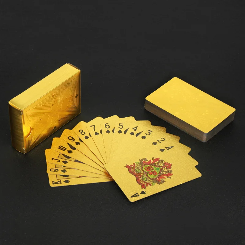 Party Games Using Playing Cards - Goudfolie Schedel Poker Kaarten Waterdicht Pvc