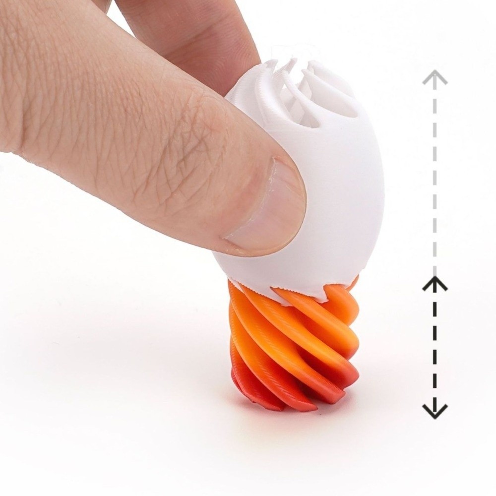 Party Games Game Pass - 3D-geprint roterend ei, anti-angst, kleurrijk paasei,