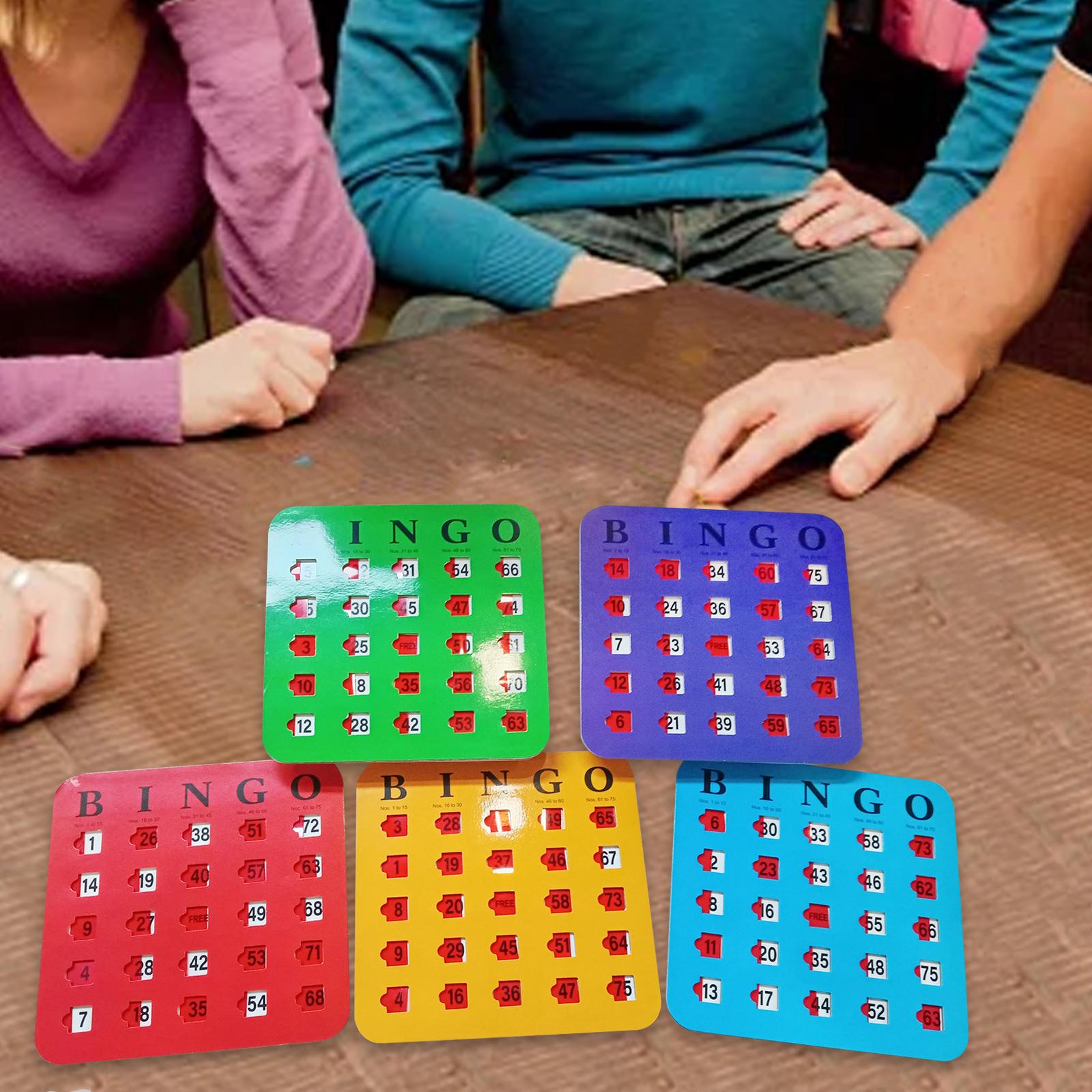Party Games Group For Adults - 5-delig groot bedrukt bingokarton Gemakkelijk af