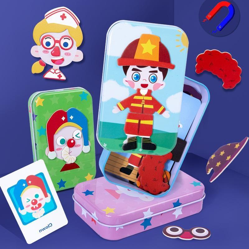Party Games Gamecube - Magnetische aankleedpuzzelspeelgoed voor kinderen, spel voor