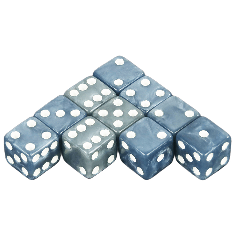 Party Games Gamecube - Marmer Effect Dobbelstenen 10 Stk/set 12Mm