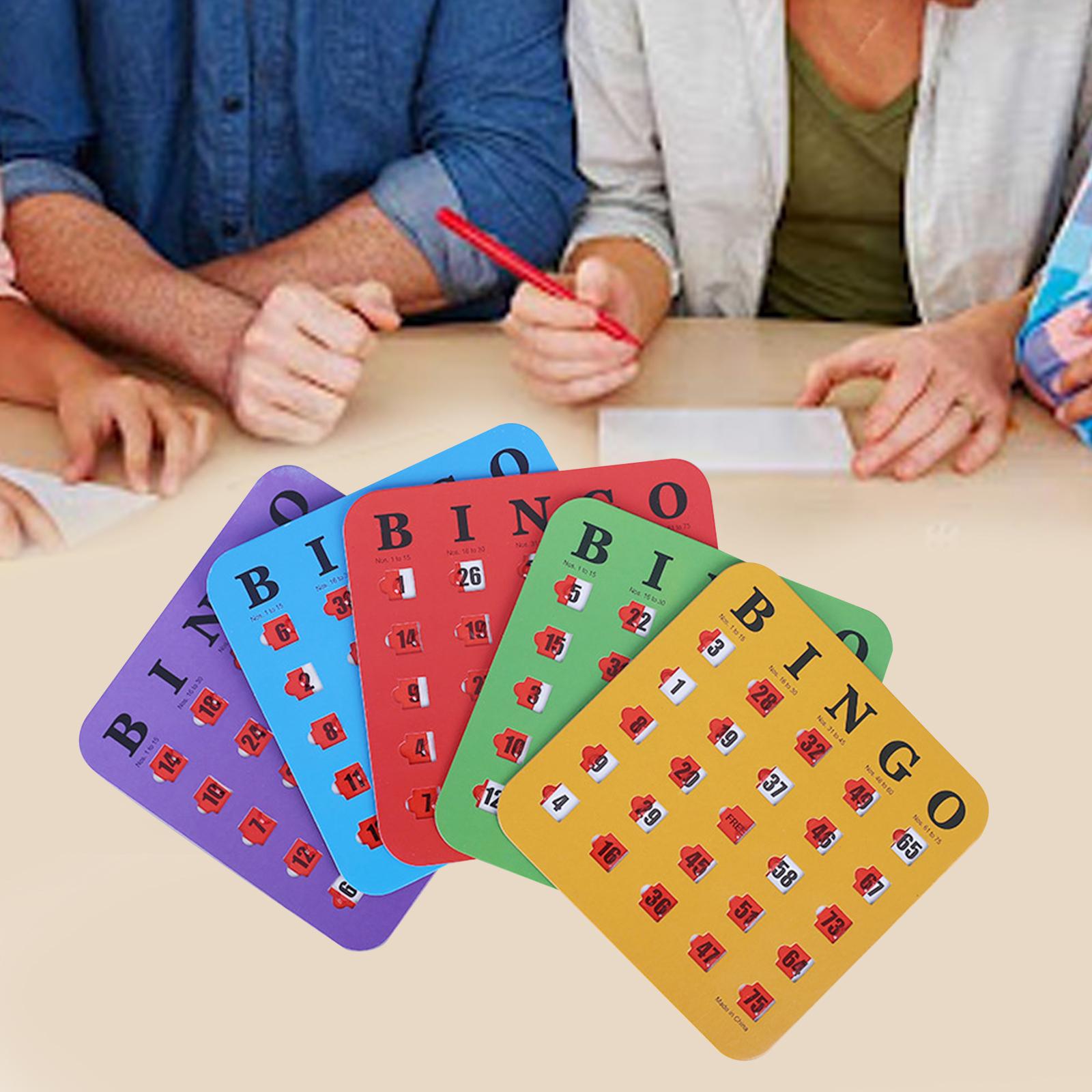 Party Games Group For Adults - 5-delig groot bedrukt bingokarton Gemakkelijk af