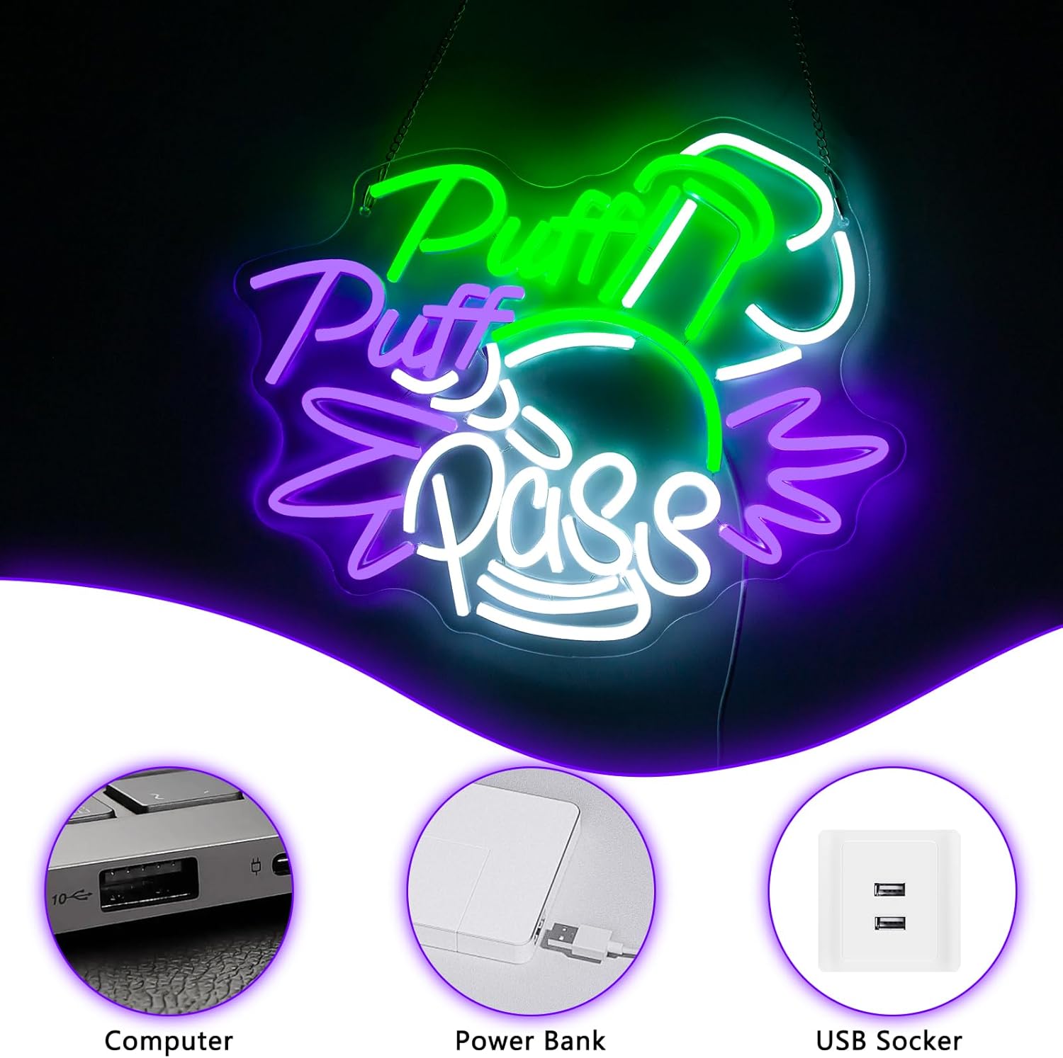 Puff Puff Pass Neon Sign Dimba - Party Games Game Pass recensie en prijs