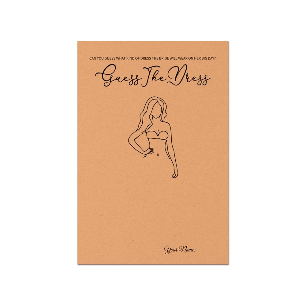 10 stuks 'Guess The Dress' bru - Party Games Bridal Shower recensie en prijs