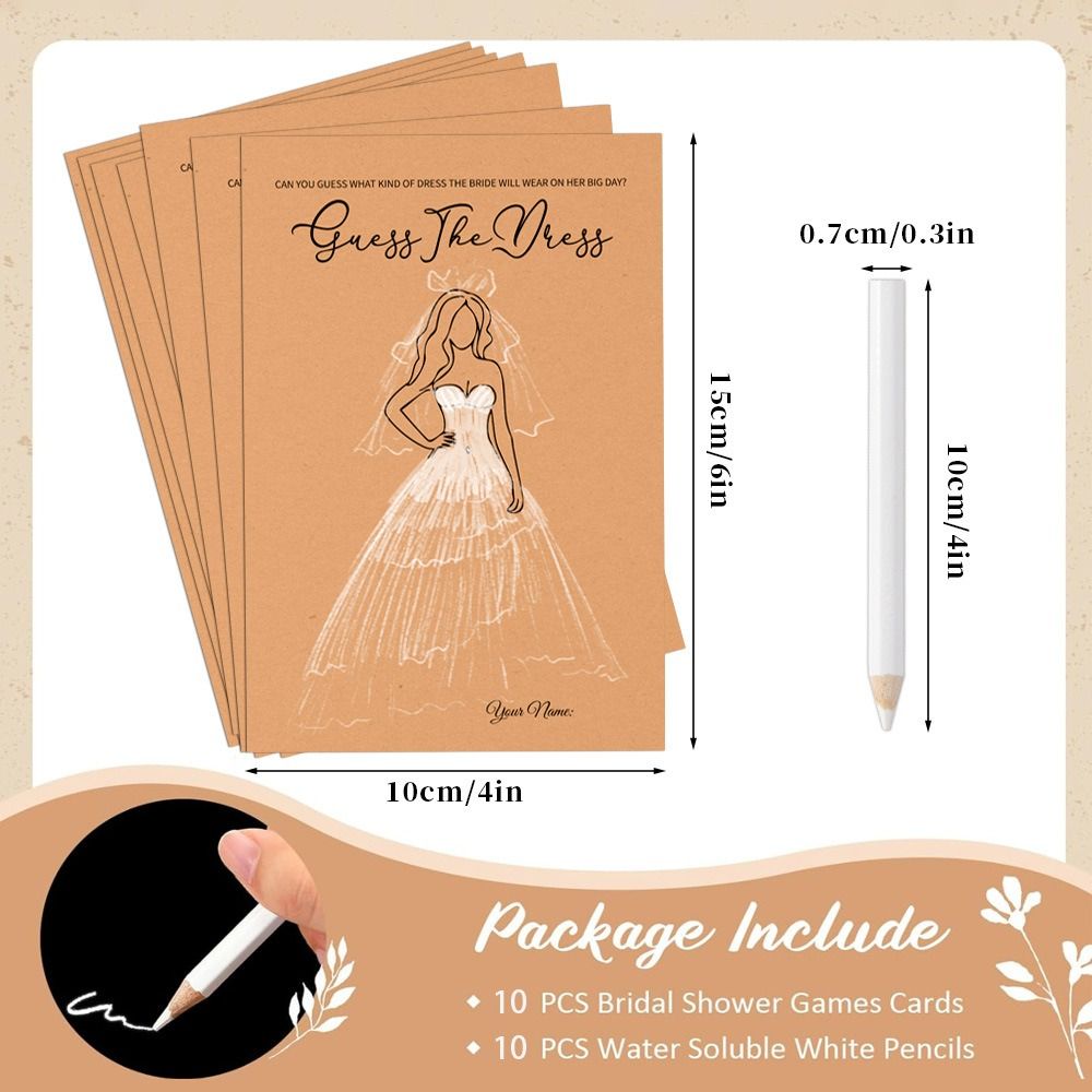 10 stuks 'Guess The Dress' bru - Party Games Bridal Shower recensie en prijs