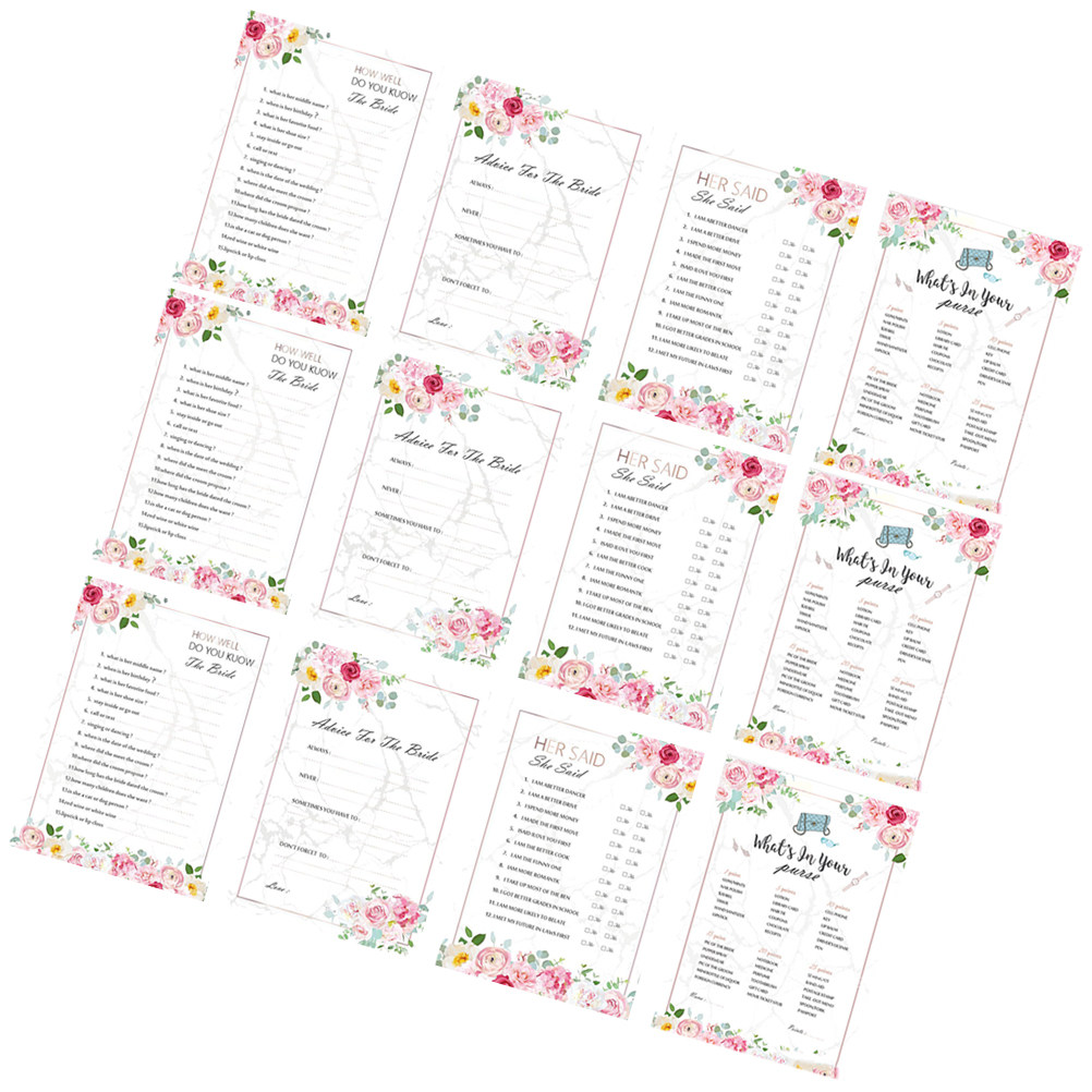 48 stuks vrijgezellenkaarten v - Party Games Bridal Shower recensie en prijs