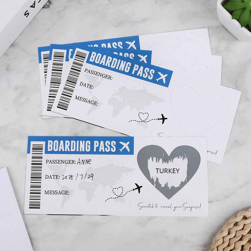 1Set Boarding Pass Scratch Off - Party Games Game Pass recensie en prijs