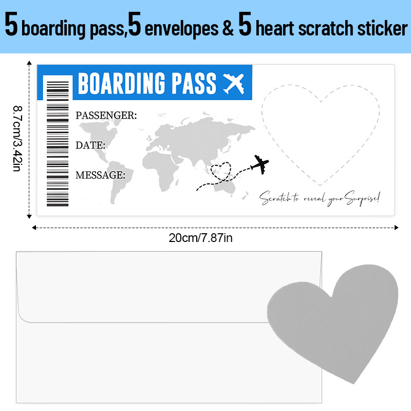 1Set Boarding Pass Scratch Off - Party Games Game Pass recensie en prijs