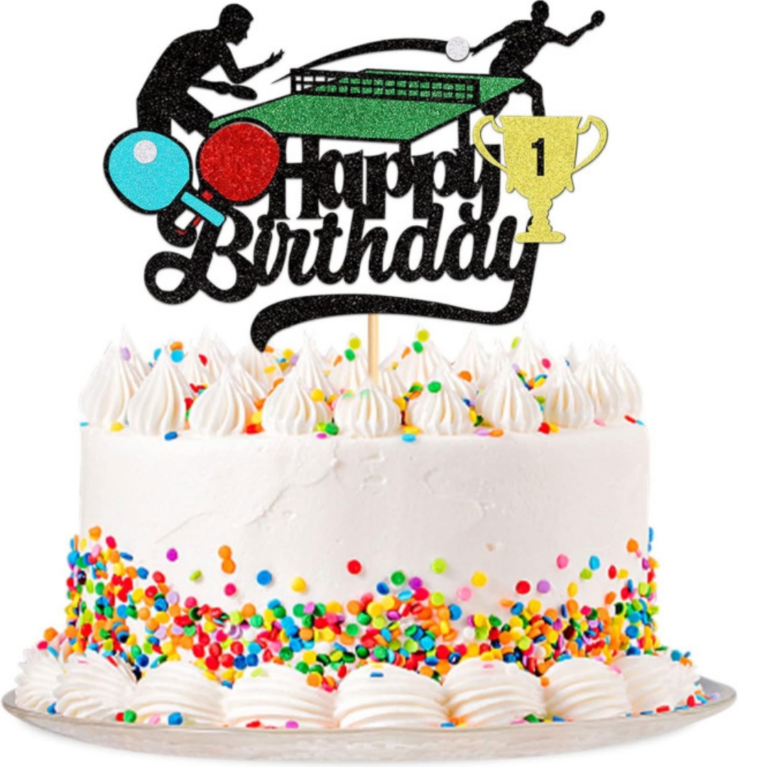 Ping Pong Cake Topper Gelukkig - Party Games Jenga recensie en prijs