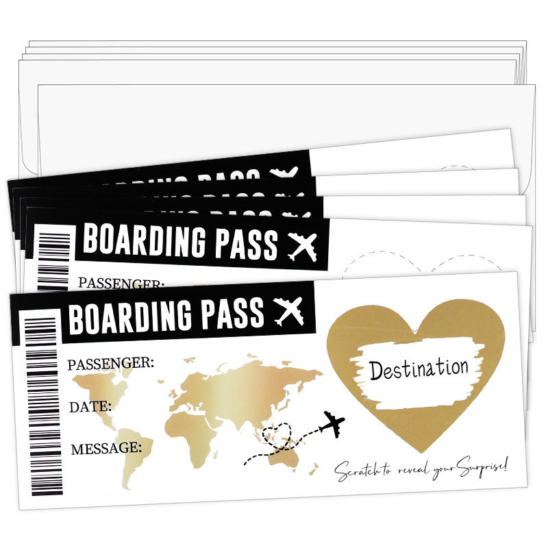 1Set Boarding Pass Scratch Off - Party Games Game Pass recensie en prijs