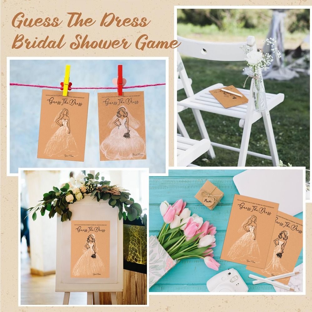 10 stuks 'Guess The Dress' bru - Party Games Bridal Shower recensie en prijs