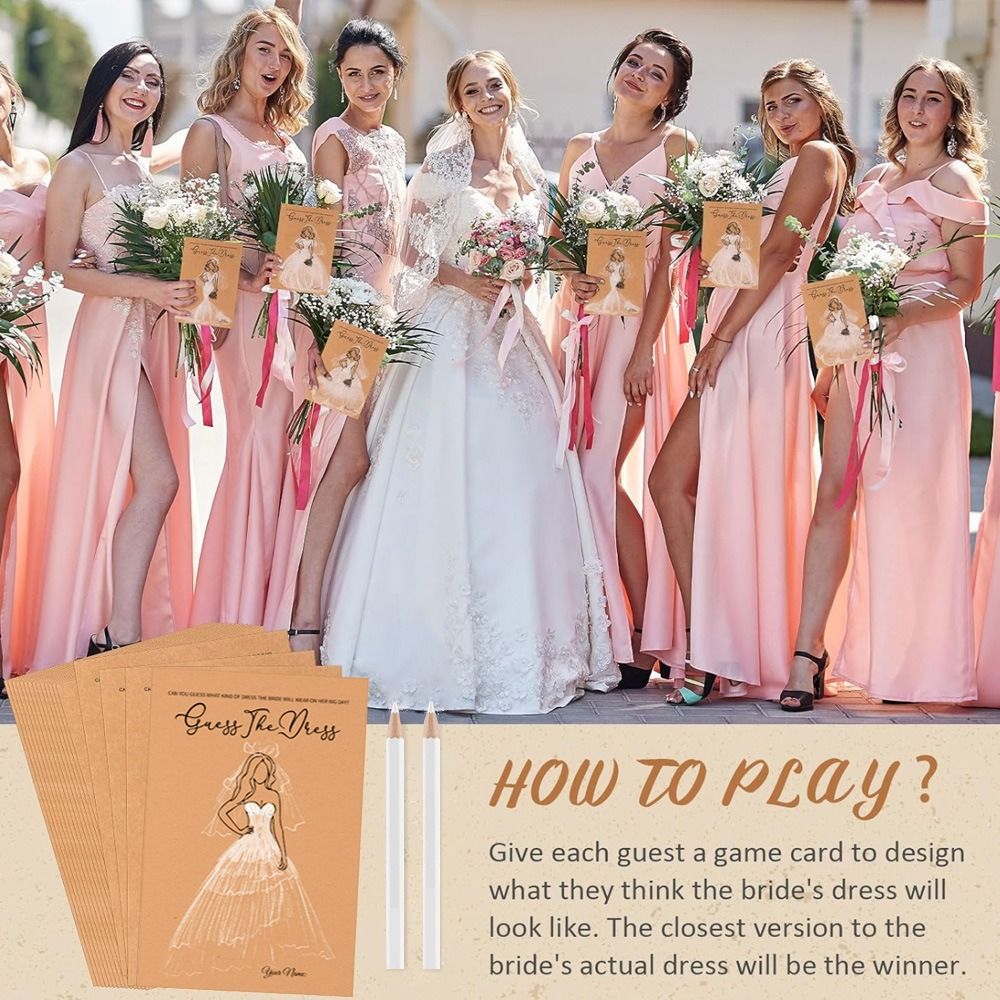 10 stuks 'Guess The Dress' bru - Party Games Bridal Shower recensie en prijs