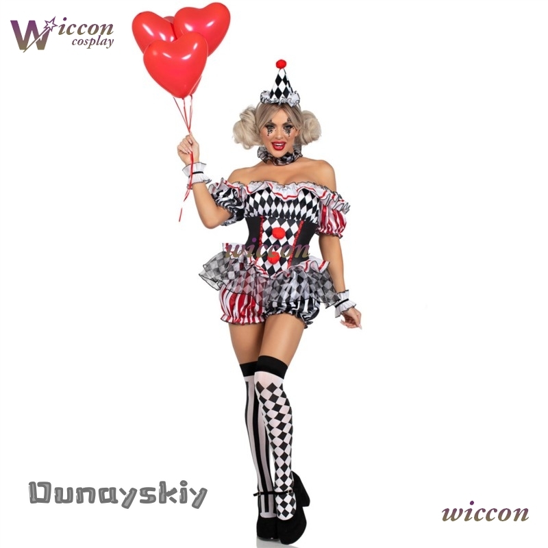 Vrouwen Clown Cosplay Kostuum  - Party Games Online recensie en prijs