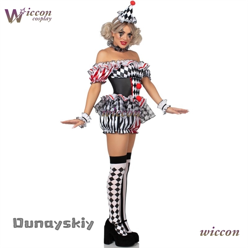 Vrouwen Clown Cosplay Kostuum  - Party Games Online recensie en prijs